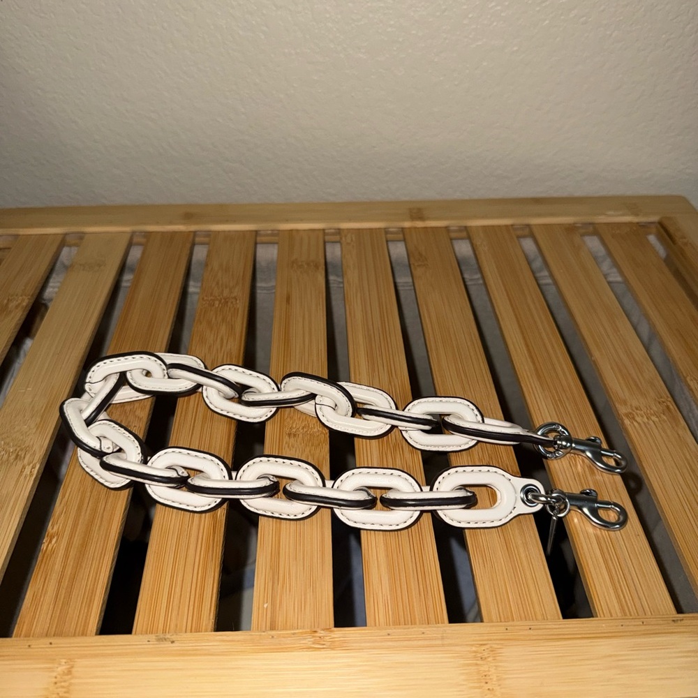 Coach White Chain Link Shoulder Strap with Silver Hardware - Picture 2 of 4